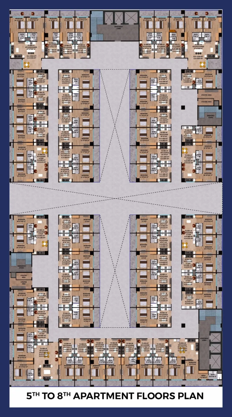 Floors 5 to 8